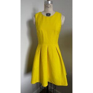 Kate Spade Saturday | Yellow Cross Back A-Line Dress w/Pockets size 4